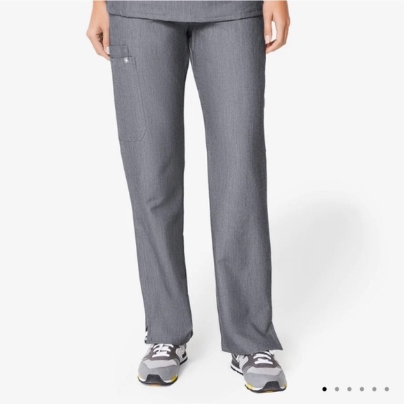 Figs Kade Utility Pocket Gray Scrub Pants - Large Tall - Picture 2 of 16